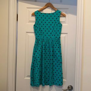 Rare vintage Audrey Sleeveless polka dot dress xs